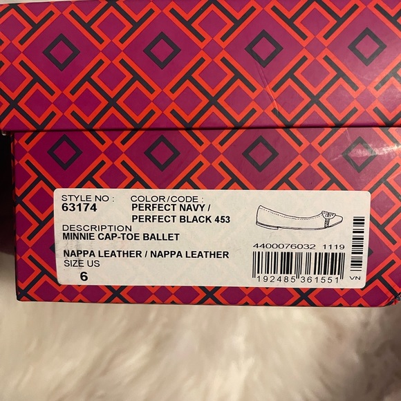 Tory Burch Minnie Cap Toe Ballet flats SZ 6 Like New - Picture 5 of 5